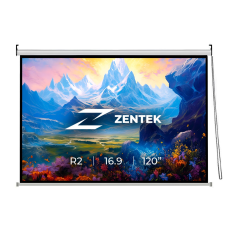 Экран рулонный  Zentek R2 120 дюймов 16 на 9 белый